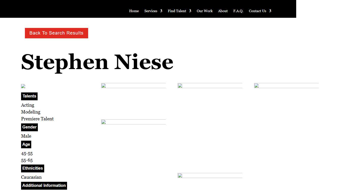 Stephen Niese - Look Models and Actors